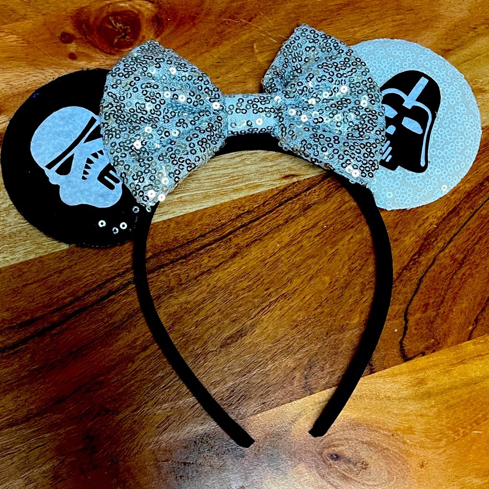 Star Wars style Disney Minnie ears-Silver bow